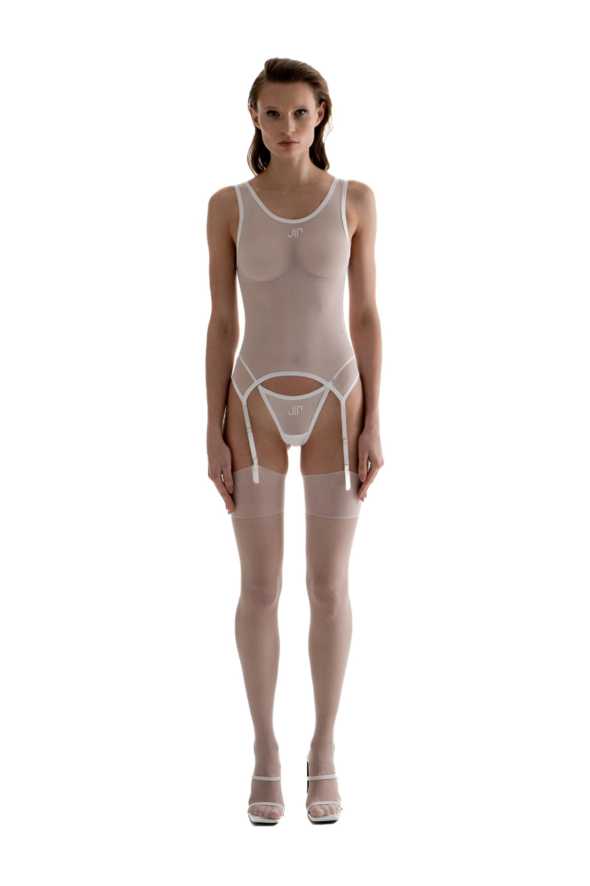 T-shirt with suspenders JW (6) - J I Λ atelier