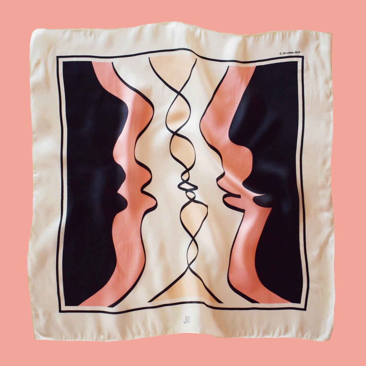 ‘CHROMOSOME’ SILK SCARF - J I Λ atelier