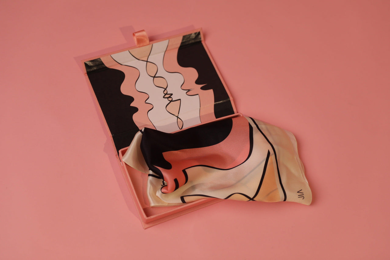 ‘CHROMOSOME’ SILK SCARF - J I Λ atelier