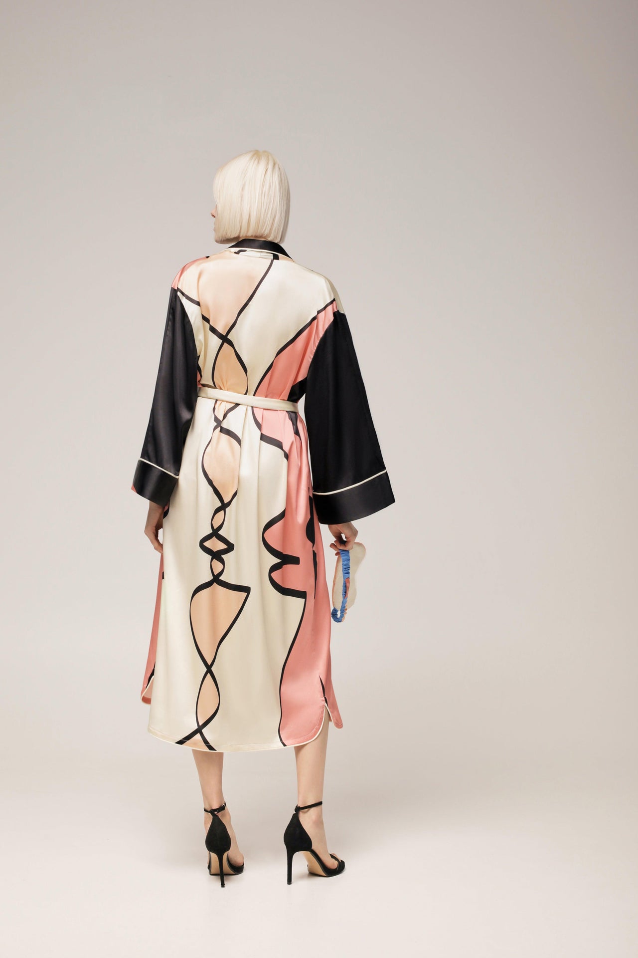 ‘CHROMOSOME’ SILK ROBE - J I Λ atelier