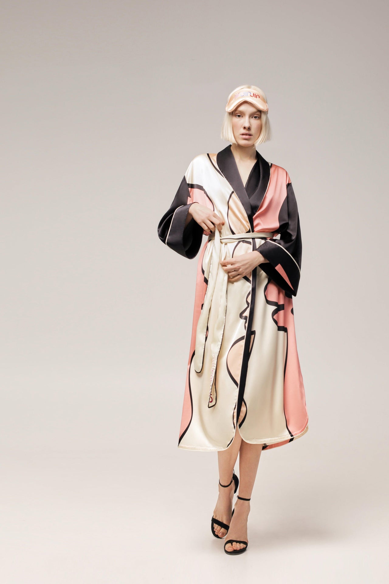 ‘CHROMOSOME’ SILK ROBE - J I Λ atelier